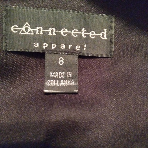 Connected Apparel Asymmetrical Tiered Dress Black Pink 8 - Picture 6 of 9